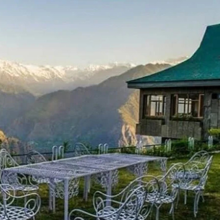 Hilltop cafe view for relaxed tourist travel