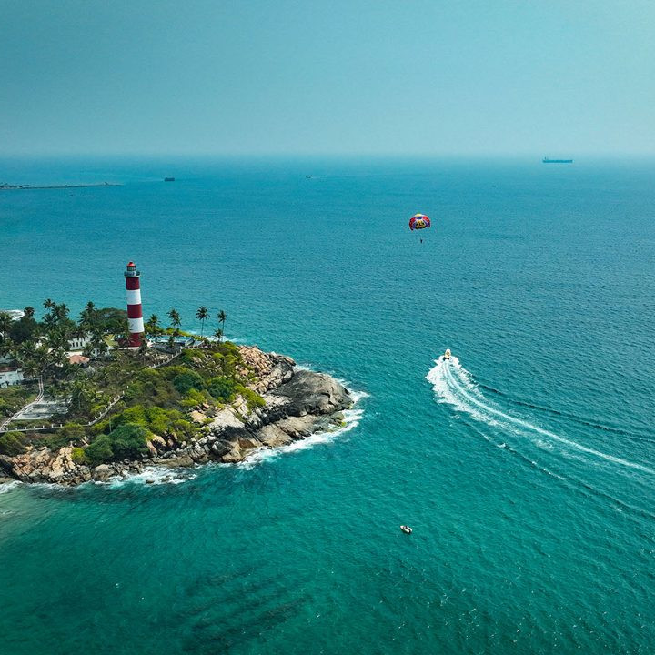 Lighthouse view and parasailing – thrilling sea tour
