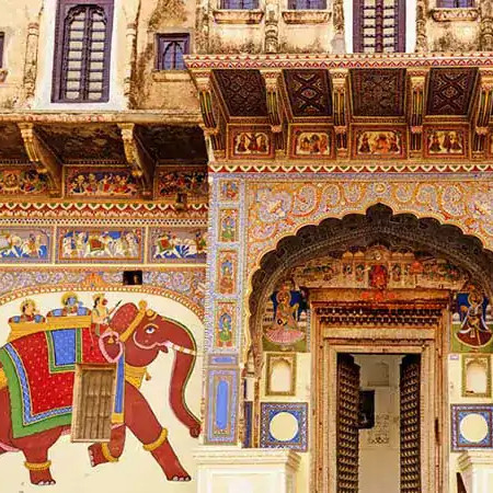 Mandawa haveli art – cultural holiday view